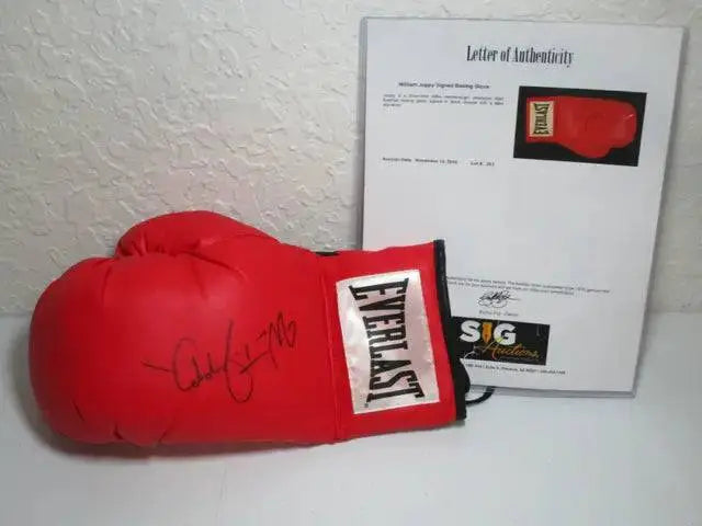 William Joppy Autographed Boxing Glove Sig Auctions LOA by Price Is Right Miami