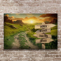 Winding Road Family Names Sign by Tailored Canvases