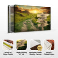 Winding Road Family Names Sign by Tailored Canvases