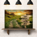 Winding Road Family Names Sign by Tailored Canvases