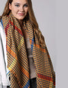 Windowpane Plaid Square Scarf