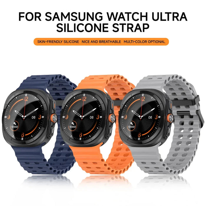 Silicone Samsung Galaxy 7 Ultra Watch Band 47MM by Arleathercraft