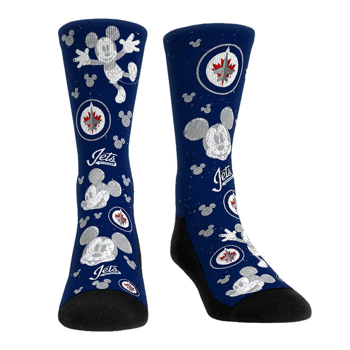 Winnipeg Jets - Disney - Mickey Sketch by Rock 'Em Socks