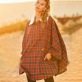 Winter Pocket Plaid Poncho by DailySale