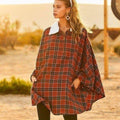Winter Pocket Plaid Poncho by DailySale