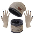 Winter Warm Beanie and Touch Screen Gloves Scarfs Set by DailySale