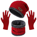 Winter Warm Beanie and Touch Screen Gloves Scarfs Set by DailySale