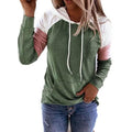 Winter Women’s Fashion Casual Sweatshirts Long Sleeve Hooded Pullover Loose Block Color Pockets Sweatshirts by DailySale