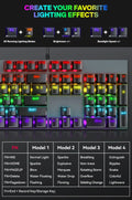 Wired Gaming Keyboard & Mouse Combo - 104-Key Anti-Ghosting RGB Backlight by Zerodamage Sahara Case LLC