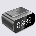 Wireless Charger Alarm Clock Bluetooth Speaker LED Smart Digital Clock by DailySale