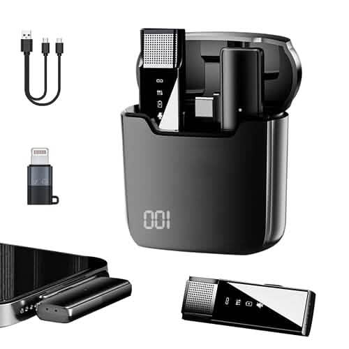 Wireless Clip On Microphone with Charging Case by DailySale