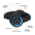 Wireless Headphones Bluetooth Headset Noise Cancelling Over Ear With Microphone by DailySale