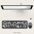 Wireless Keyboard and Mouse Combo - Full-Size Keyboard Black/Gray Keys by Zerodamage Sahara Case LLC