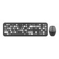 Wireless Keyboard and Mouse Combo - Full-Size Keyboard Black/Gray Keys by Zerodamage Sahara Case LLC