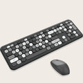 Wireless Keyboard and Mouse Combo - Full-Size Keyboard Black/Gray Keys by Zerodamage Sahara Case LLC