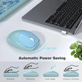 Wireless Keyboard and Mouse Combo with Aqua Flush Keys by Zerodamage Sahara Case LLC