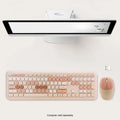 Wireless Keyboard and Mouse Combo with Lime Beige Keys by Zerodamage Sahara Case LLC