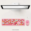 Wireless Keyboard and Mouse Combo with Lime Pink Keys by Zerodamage Sahara Case LLC