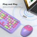 Wireless Keyboard and Mouse Combo with Purple Keys by Zerodamage Sahara Case LLC
