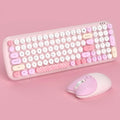 Wireless Keyboard & Mouse Combo - Soft Click, Colorful 100 Keys by Zerodamage Sahara Case LLC