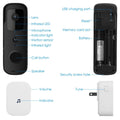 Wireless Smart WIFI Video Doorbell Two Way Audio by DailySale