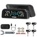 Wireless Solar Car Tire Pressure Monitoring System Auto Tire Pressure with Sensors Temperature Alarm by DailySale