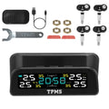Wireless Solar Car Tire Pressure Monitoring System Auto Tire Pressure with Sensors Temperature Alarm by DailySale
