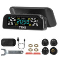 Wireless Solar Car Tire Pressure Monitoring System Auto Tire Pressure with Sensors Temperature Alarm by DailySale