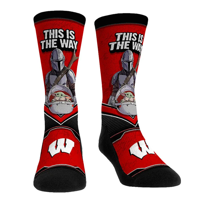 Wisconsin Badgers - Star Wars - This Is The Way by Rock 'Em Socks