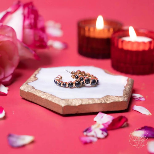 Wisdom & Willpower - Onyx Earrings of Resilience by Conscious Items