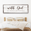 With God All Things Are Possible Faith Sign II by Tailored Canvases