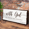 With God All Things Are Possible Faith Sign II by Tailored Canvases