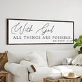 With God All Things Are Possible Faith Sign III by Tailored Canvases