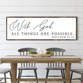 With God All Things Are Possible Faith Sign III by Tailored Canvases