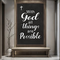With God All Things Are Possible Faith Sign V by Tailored Canvases