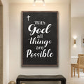 With God All Things Are Possible Faith Sign V by Tailored Canvases