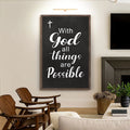 With God All Things Are Possible Faith Sign V by Tailored Canvases