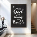 With God All Things Are Possible Faith Sign V by Tailored Canvases
