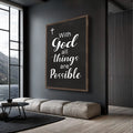 With God All Things Are Possible Faith Sign V by Tailored Canvases