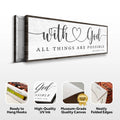 With God All Things Possible Faith Sign IV by Tailored Canvases