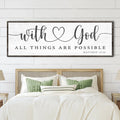 With God All Things Possible Faith Sign IV by Tailored Canvases