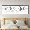 With God All Things Possible Faith Sign IV by Tailored Canvases