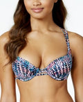 Sundazed Black Tribal Print Harper Bra-Sized Underwire Strappy Bikini Top by Vanessa Jane