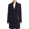 Calvin Klein Womens Boucle 3 Wool Coat with Button Closure, Indigo, Medium by Vanessa Jane