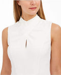 Calvin Klein Women's Sleeveless Cross Sheath with Center Front Keyhole Dress, 8 by Vanessa Jane