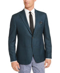 Tallia Mens Teal( Blue/Green) Slim Fit Elbow Patch Blazer Size 44S by Vanessa Jane