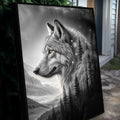 Wolf Double Exposure Wall Art II by Tailored Canvases