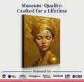 Woman's Golden Serenity Wall Art by Tailored Canvases