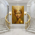Woman's Golden Serenity Wall Art by Tailored Canvases