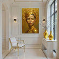 Woman's Golden Serenity Wall Art by Tailored Canvases